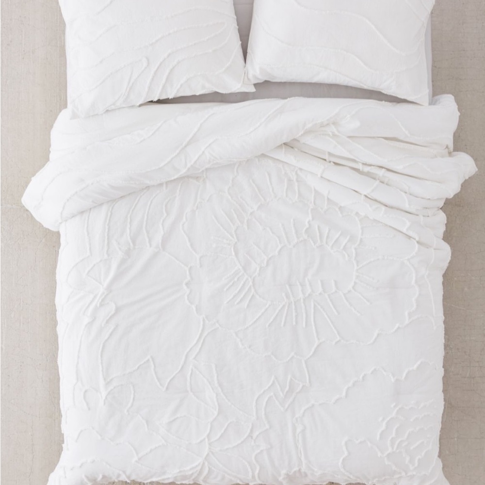 Urban Outfitters White Duvet Cover Crisp Minimalist Bedding